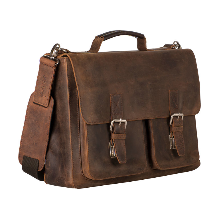 Leonhard Heyden Leonhard Heyden Salisbury Briefcase 1 Compartment Brown