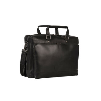 Leonhard Heyden Dakota Zipped Briefcase 2 Compartments Black