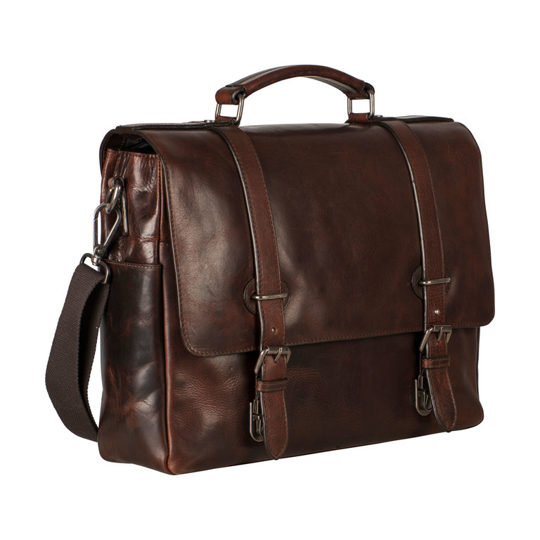 Leonhard Heyden Leonhard Heyden Roma Briefcase 2 Compartments Brown