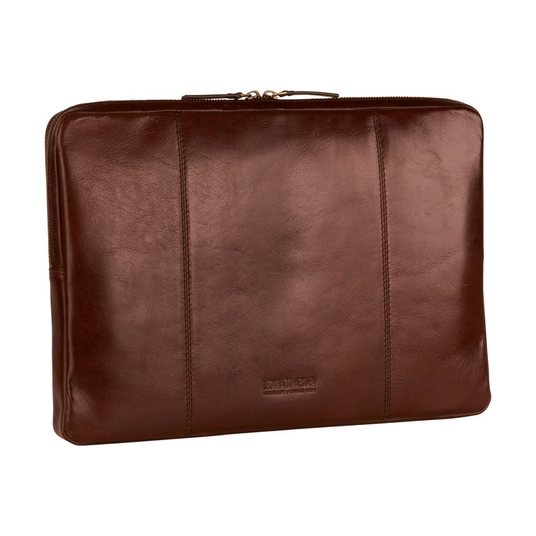 Leonhard Heyden Leonhard Heyden Cambridge Zipped Laptop Sleeve M Red Brown