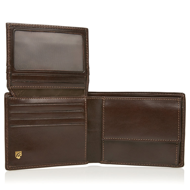 Castelijn & Beerens Castelijn & Beerens Gaucho 9 Card Billfold Wallet Mocca