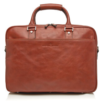 Castelijn & Beerens Verona Laptop Bag 15.6" + Tablet Single Zip Light Brown Castelijn & Beerens Verona Laptop Bag 15.6" + Tablet Single Zip Light Brown