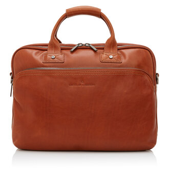 Castelijn & Beerens Firenze Laptop Bag 15.6" + Tablet Double Zip Light Brown Castelijn & Beerens Firenze Laptop Bag 15.6" + Tablet Double Zip Light Brown