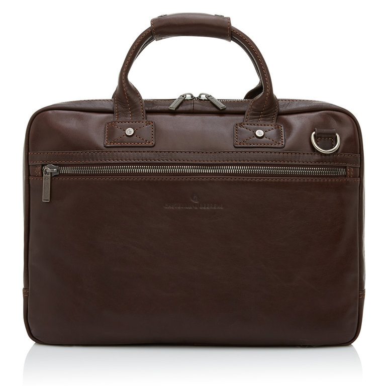 Castelijn & Beerens Castelijn & Beerens Firenze Laptop Bag 15.6" + Tablet Single Zip Mocca