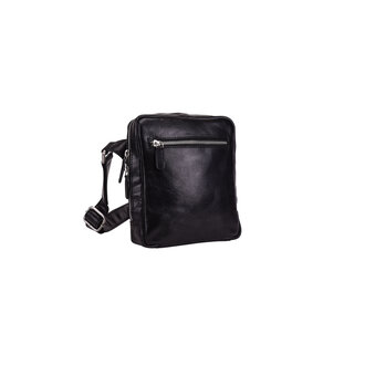 Leonhard Heyden Cambridge Zipped Messenger Bag S Black