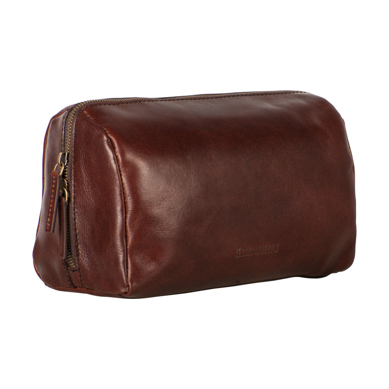 Leonhard Heyden Leonhard Heyden Cambridge Toilet Bag Red Brown