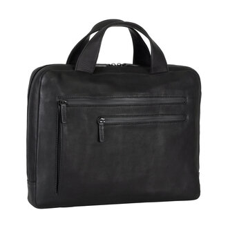 Leonhard Heyden The Hague Zipped Briefcase 1 Compartment Black