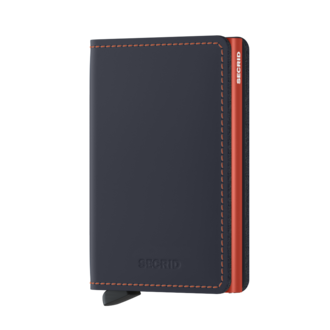 Secrid Slimwallet Matte Night Blue & Orange