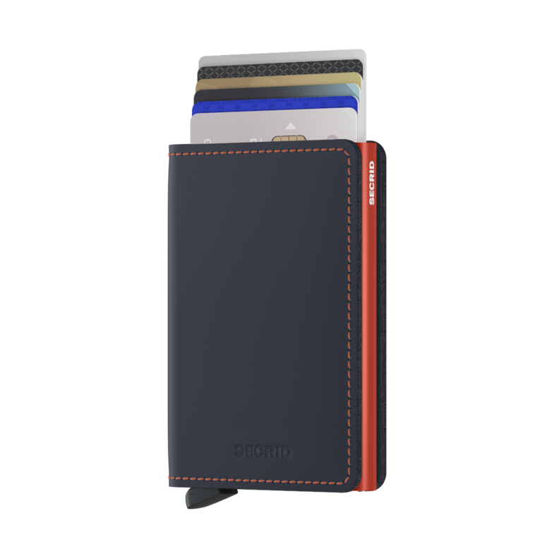 Secrid Secrid Slimwallet Matte Nightblue & Orange