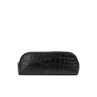 O My Bag Pencil Case Large Classic Black Croco