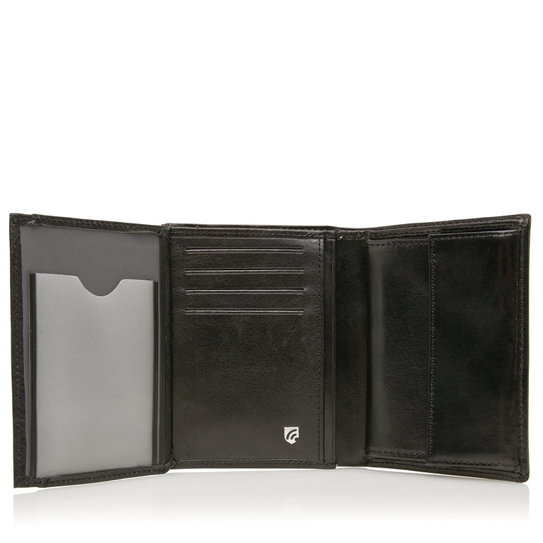 Castelijn & Beerens Castelijn & Beerens Gaucho 9 Card Tri Fold Wallet Black