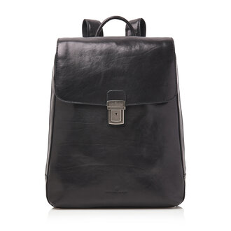 Castelijn & Beerens Gaucho Guus Backpack 15.6" Single Zip Black Castelijn & Beerens Gaucho Guus Backpack 15.6" Single Zip Black