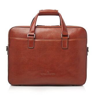 Castelijn & Beerens Gaucho Paul Laptop Bag 15.6" Double Zip Cognac Castelijn & Beerens Gaucho Paul Laptop Bag 15.6" Double Zip Cognac