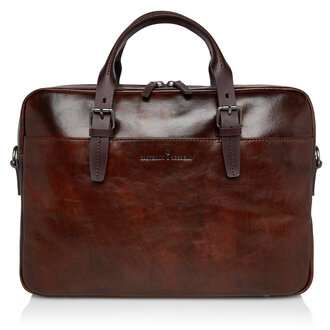 Castelijn & Beerens Rien Laptop Bag 15.6" + Tablet Double Zip Cognac Castelijn & Beerens Rien Laptop Bag 15.6" + Tablet Double Zip Cognac