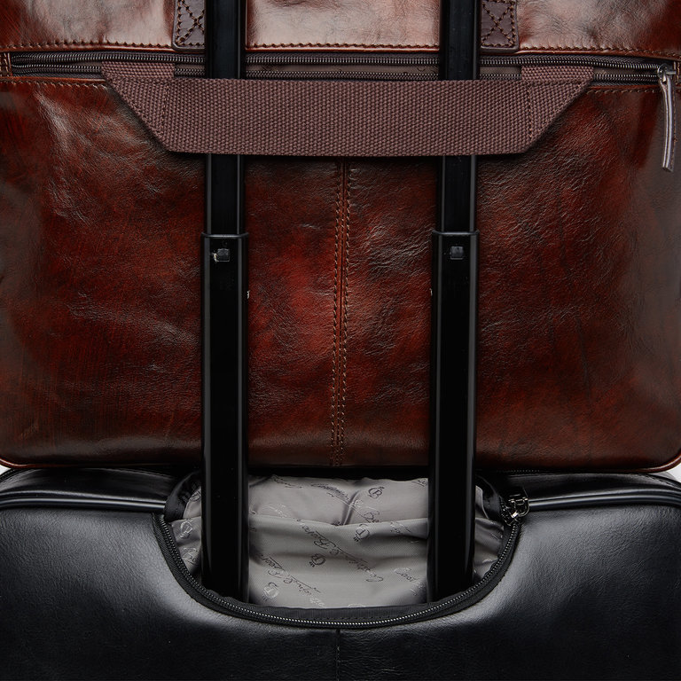 Castelijn & Beerens Castelijn & Beerens Rien Laptop Bag 15.6" + Tablet Single Zip Cognac