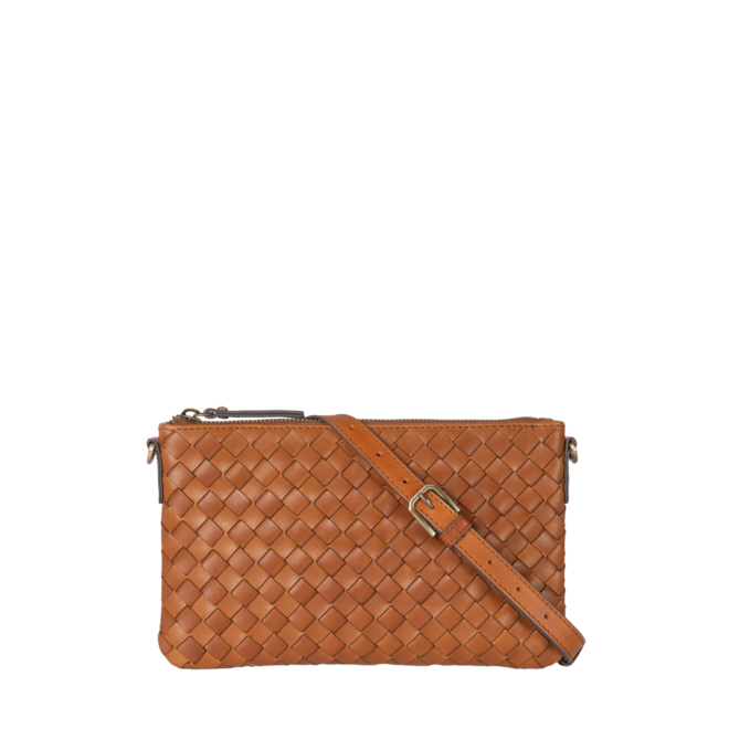 Lexi - Cognac Woven Classic Leather