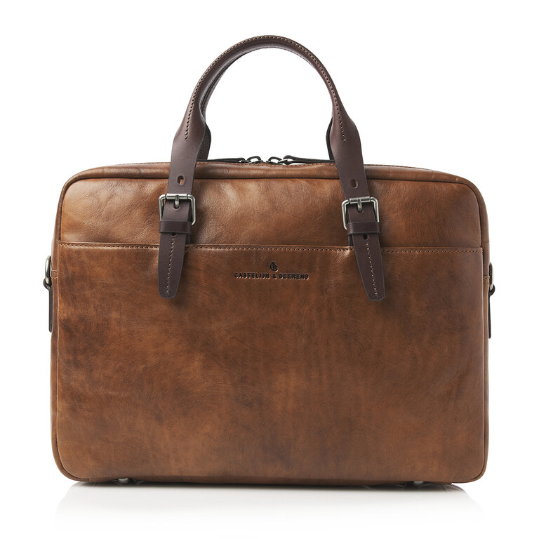 Castelijn & Beerens Castelijn & Beerens Rien Laptop Bag 15.6" + Tablet Double Zip Natural