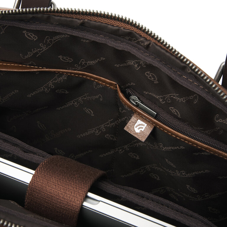 Castelijn & Beerens Castelijn & Beerens Rien Laptop Bag 15.6" + Tablet Double Zip Natural