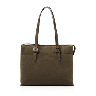 Castelijn & Beerens Veneto Shoulder Bag 15.6" Single Zip Green Castelijn & Beerens Veneto Shoulder Bag 15.6" Single Zip Green