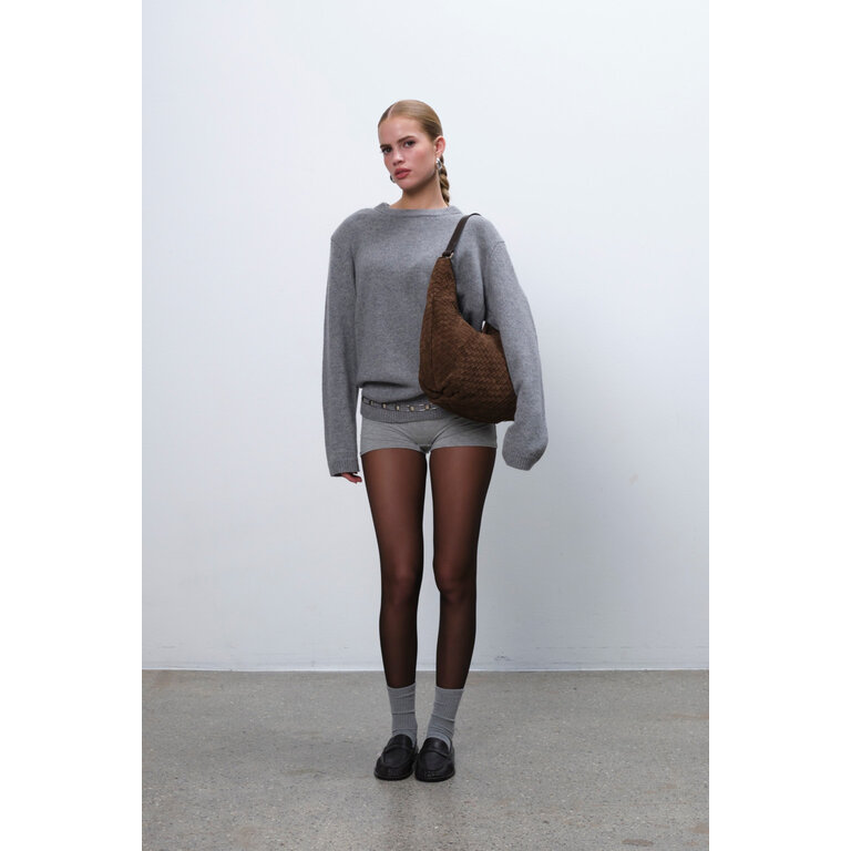 Adax Adax Rozanno Shoulder Bag Mindy Braided Chocolate