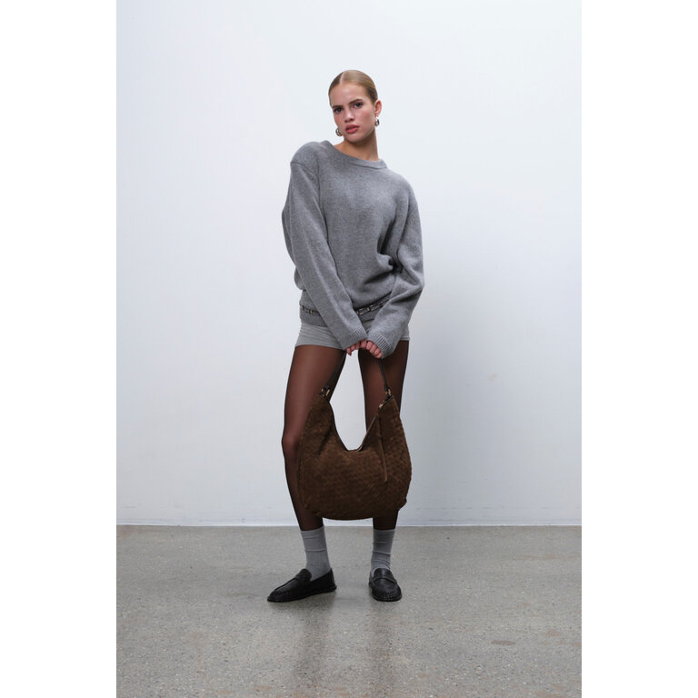 Adax Adax Rozanno Shoulder Bag Mindy Braided Chocolate