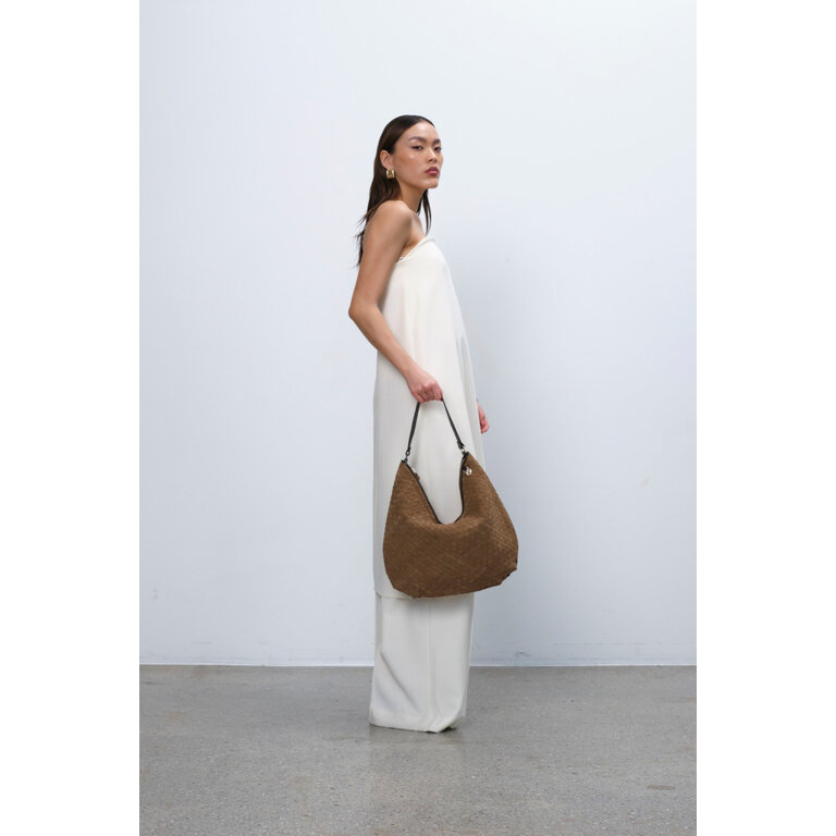 Adax Adax Rozanno Shoulder Bag Mindy Braided Latte