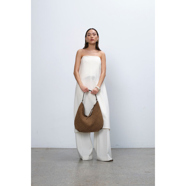 Adax Adax Rozanno Shoulder Bag Mindy Braided Latte