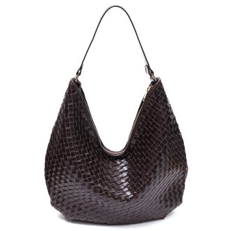 Adax Adax Salerno Shoulder Bag Mindy Dark Brown Adax Adax Salerno Shoulder Bag Mindy Dark Brown