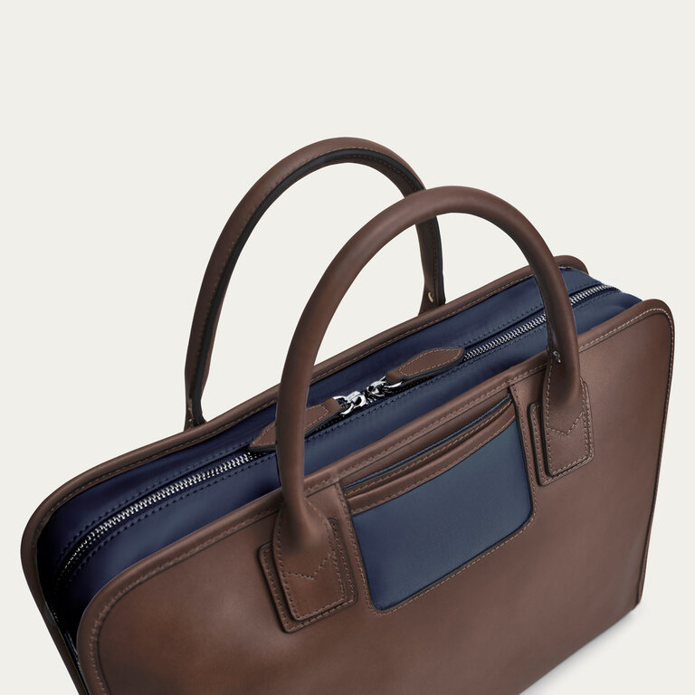 Travelteq Travelteq The Briefcase Espresso Navy