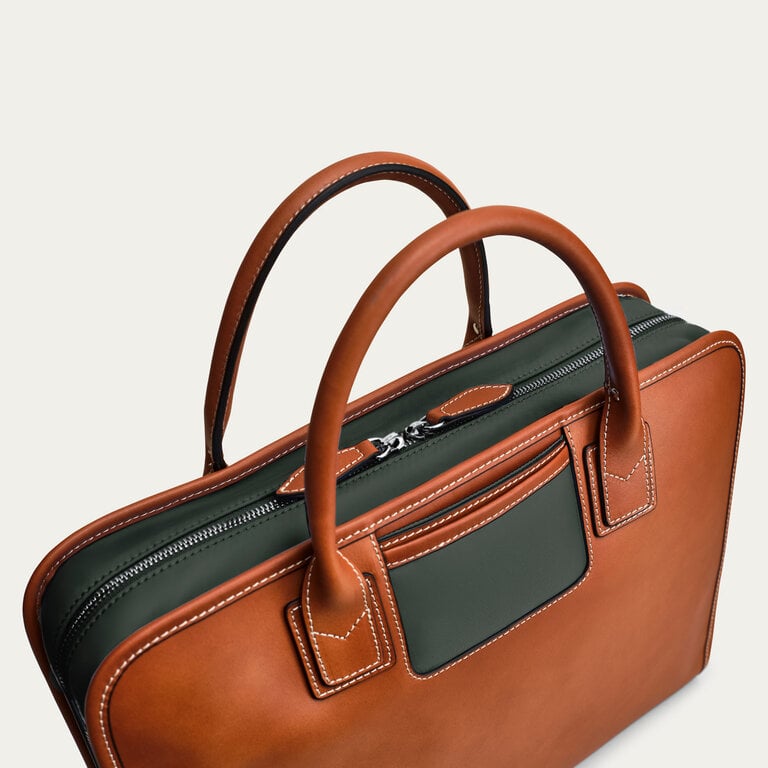 Travelteq Travelteq New The Briefcase Cognac Green