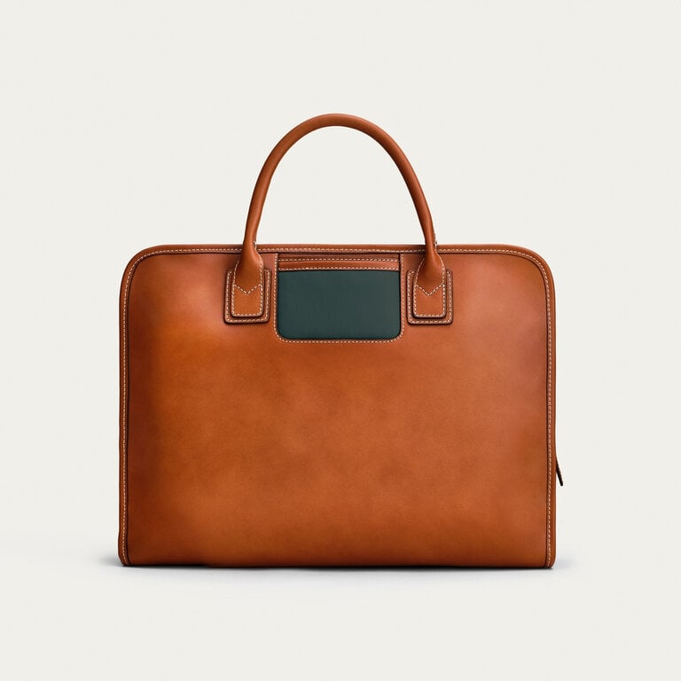 Travelteq Travelteq New The Briefcase Cognac Green