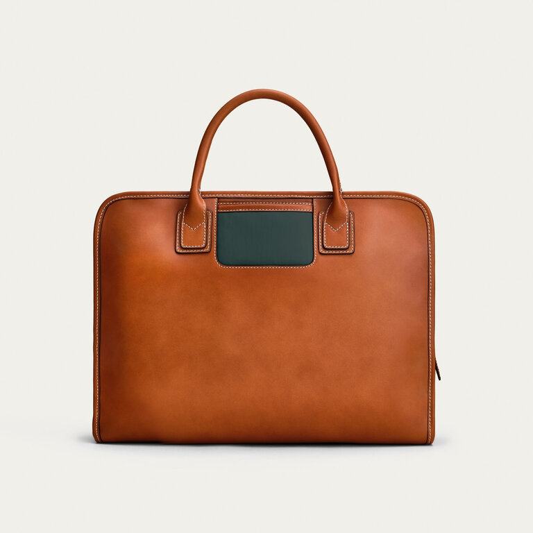 Travelteq Travelteq The Briefcase Cognac Green