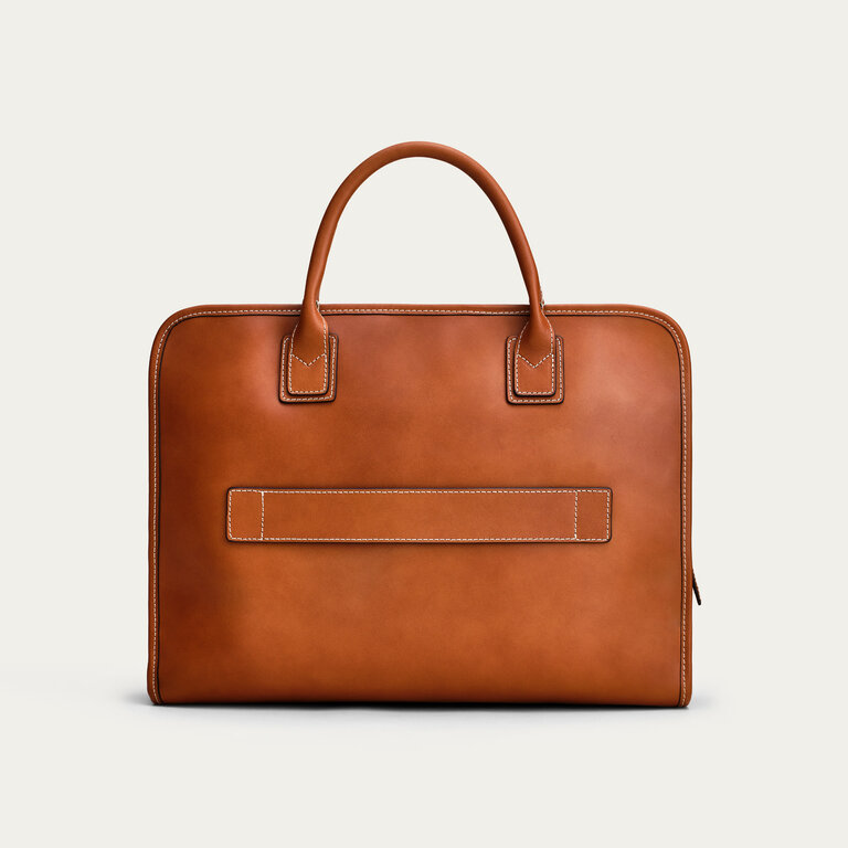 Travelteq Travelteq The Briefcase Cognac Navy