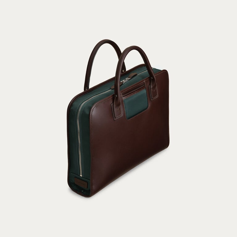 Travelteq Travelteq The Briefcase Espresso Green