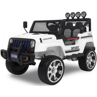 Jeep Monster witte 4x4 elektrische Kinderauto
