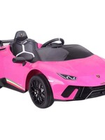 Lamborghini Huracan roze elektrische Kinderauto