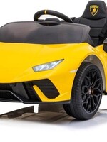 Lamborghini Huracan gele elektrische Kinderauto