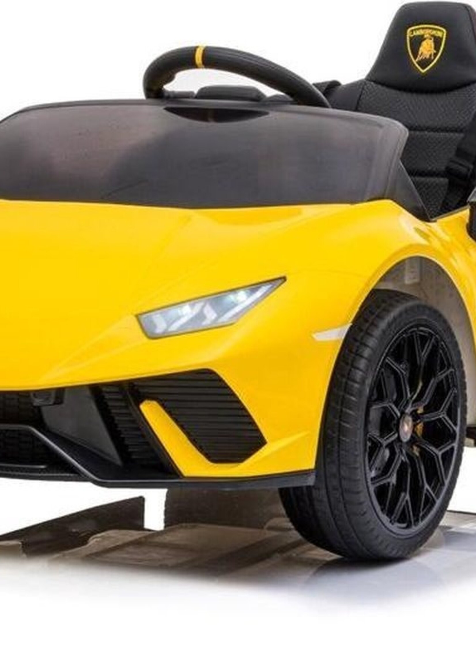 Lamborghini Huracan gele elektrische Kinderauto