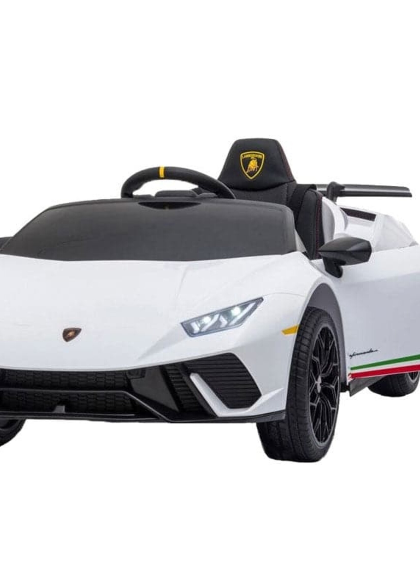 Lamborghini Huracan witte elektrische Kinderauto