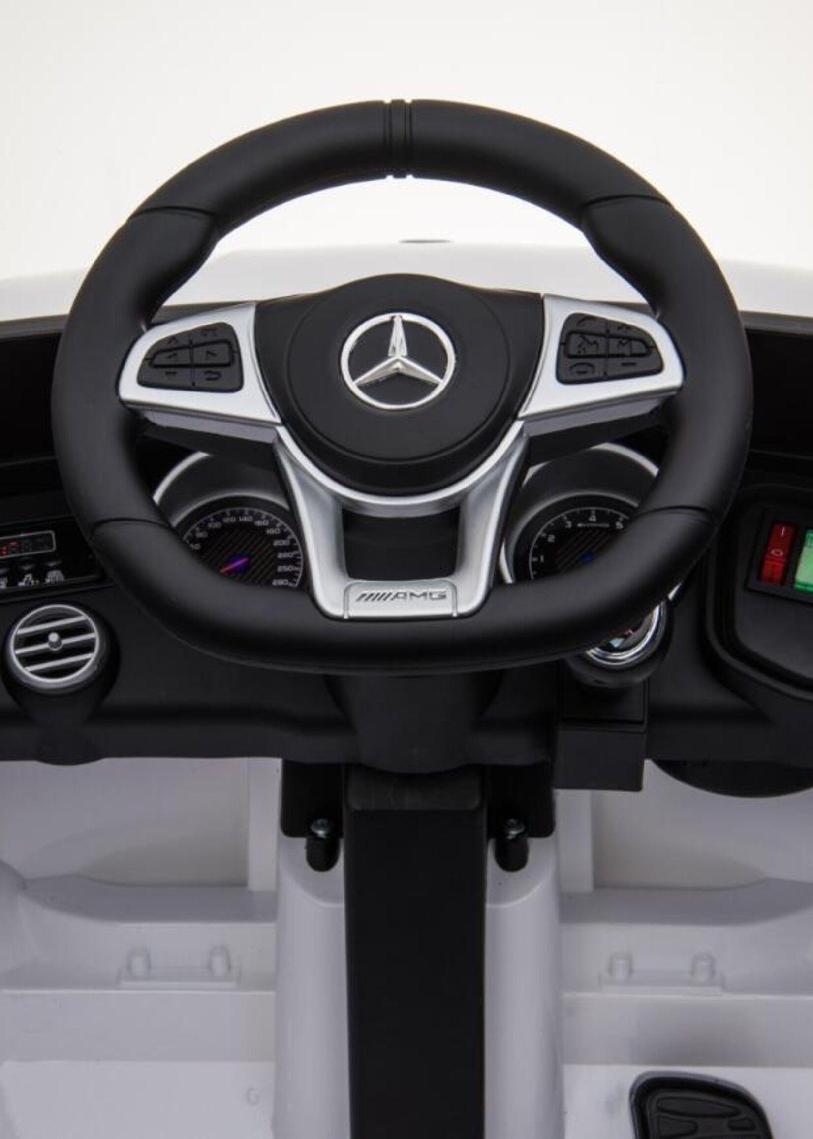 Mercedes GLC63s witte 1-zits elektrische Kinderauto