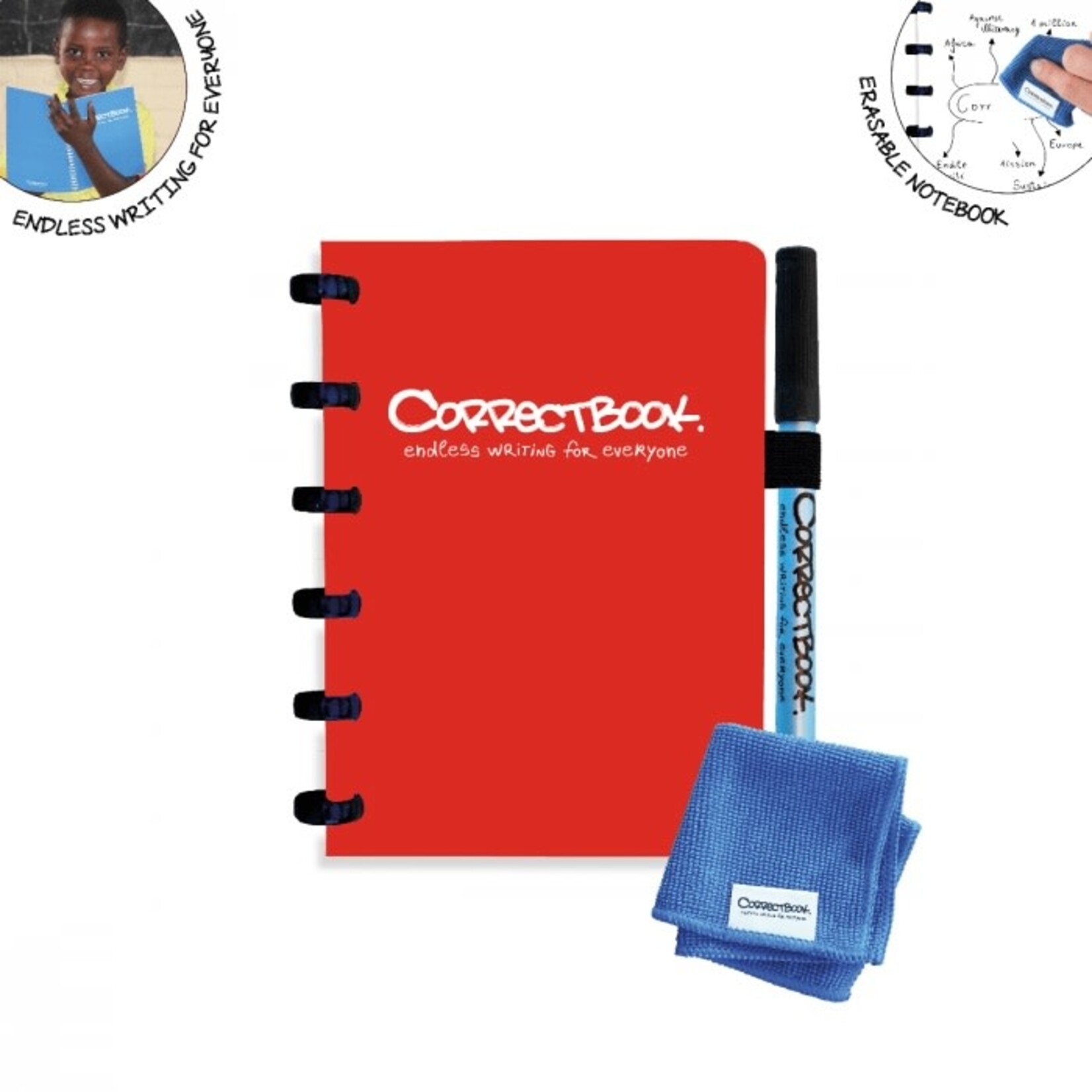 Correctbook CB A6 - Lined - Red
