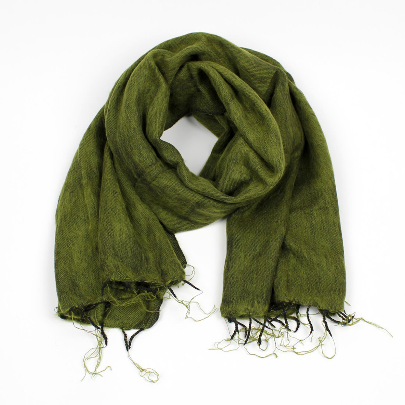 Sjaal met Verhaal Sjaal Legergroen