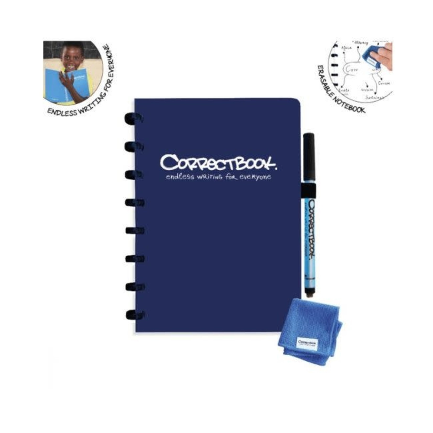 Correctbook CB A5 - Blanco - Midnight Blue