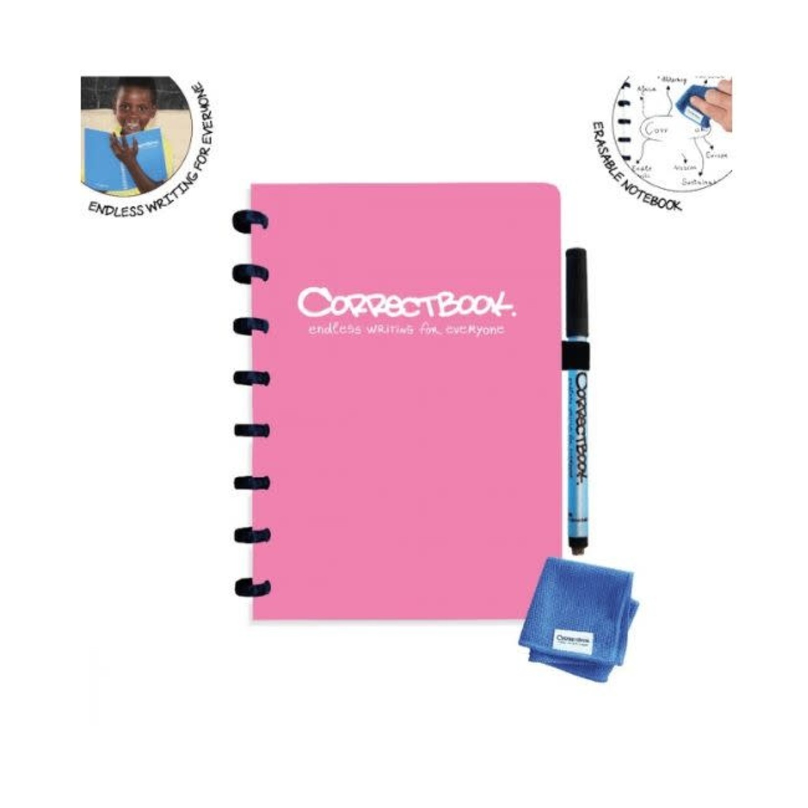 Correctbook CB A5 - Gelinieerd - Roze