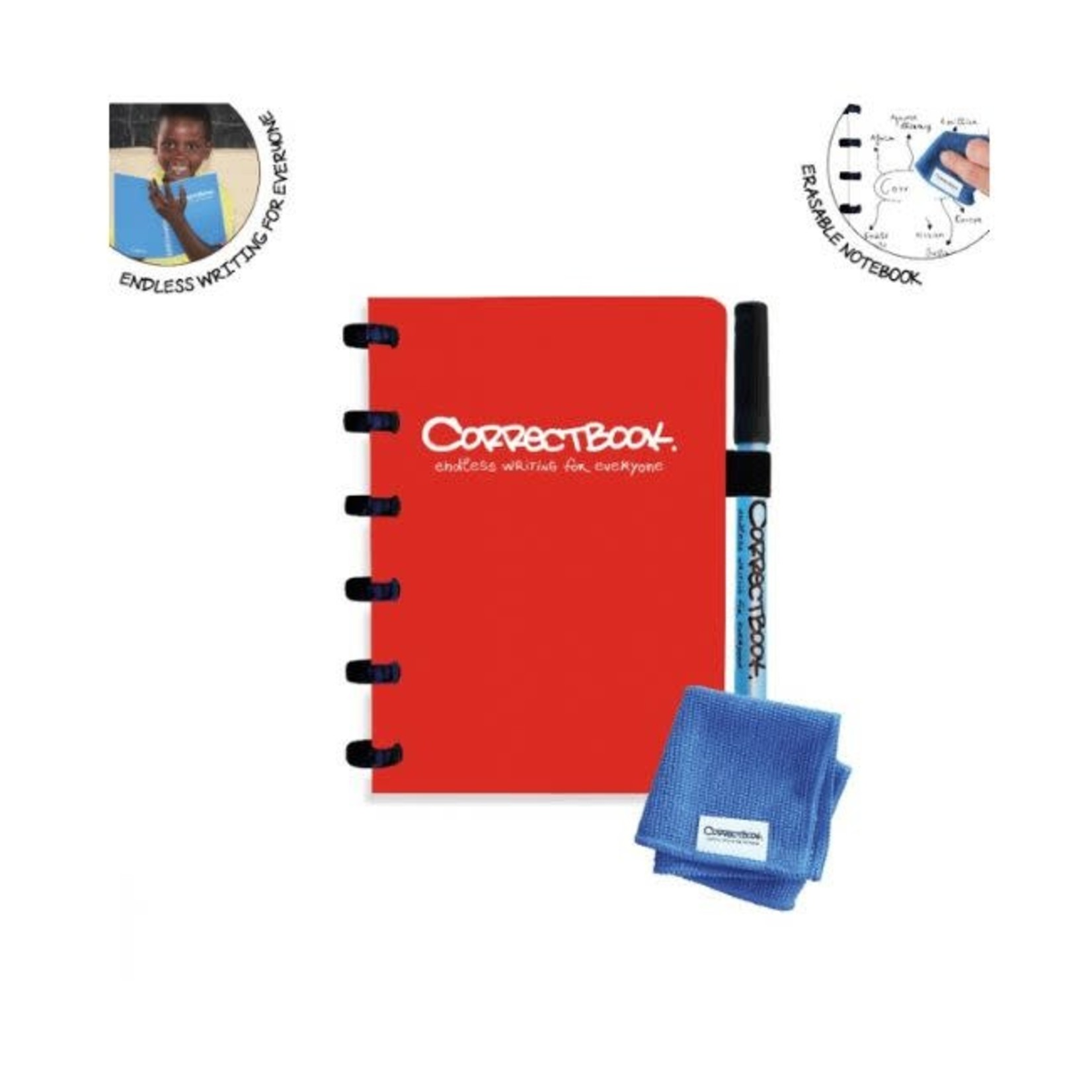 Correctbook CB A5 - Gelinieerd - Horizon Red