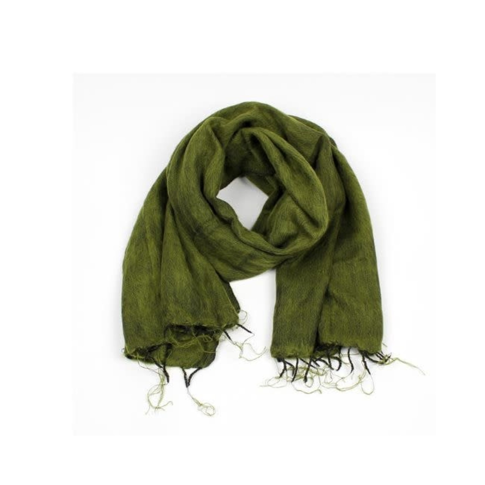 Sjaal met Verhaal Sjaal Legergroen
