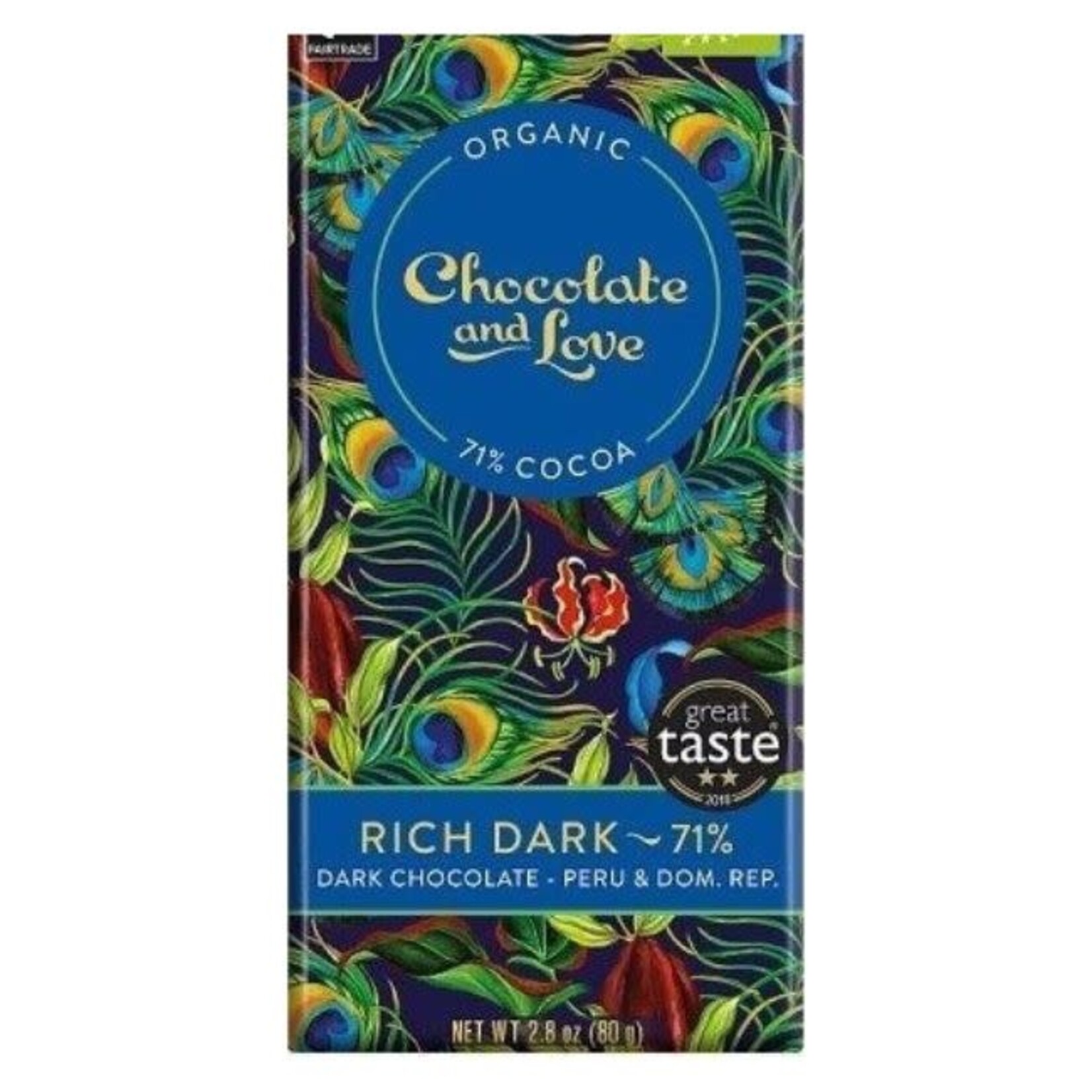 Chocolate and Love Chocolate and Love rich dark 71% cacao - fairtrade bio vegan