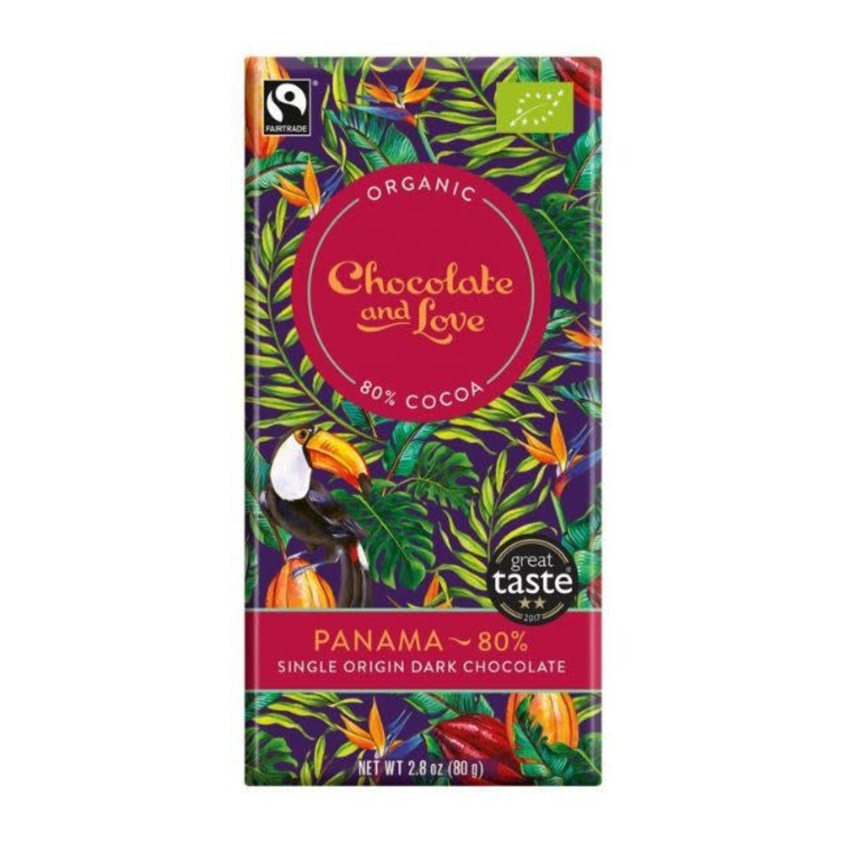 Chocolate and Love Chocolate and Love Panama 80% cacao fairtrade bio vegan