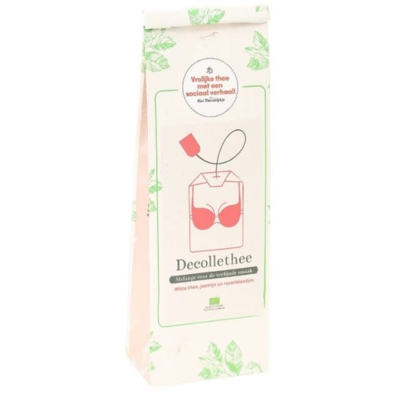 Het Theezaakje Decollethee, melange voor de verfijnde smaak: witte thee, jasmijn en rozenblaadjes (bio)