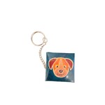 Wilma's Fair Trade C Sleutelhanger Hond zeegroen